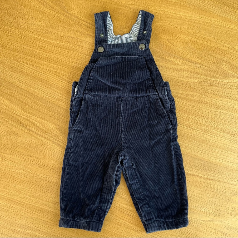 Jacadi Navy Blue Corduroy Overalls size 6M